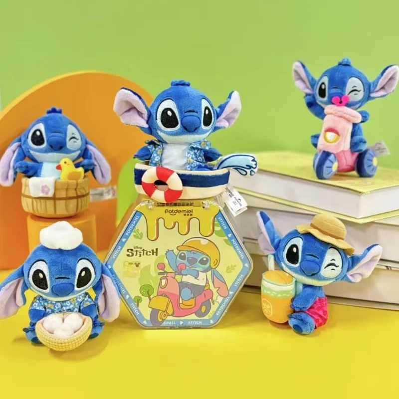 

Disney Potdemiel Official Stitch Eating Drinking Playing Series Trendy Blind Box Toys Birthday Gift For Girls Vinyl Face