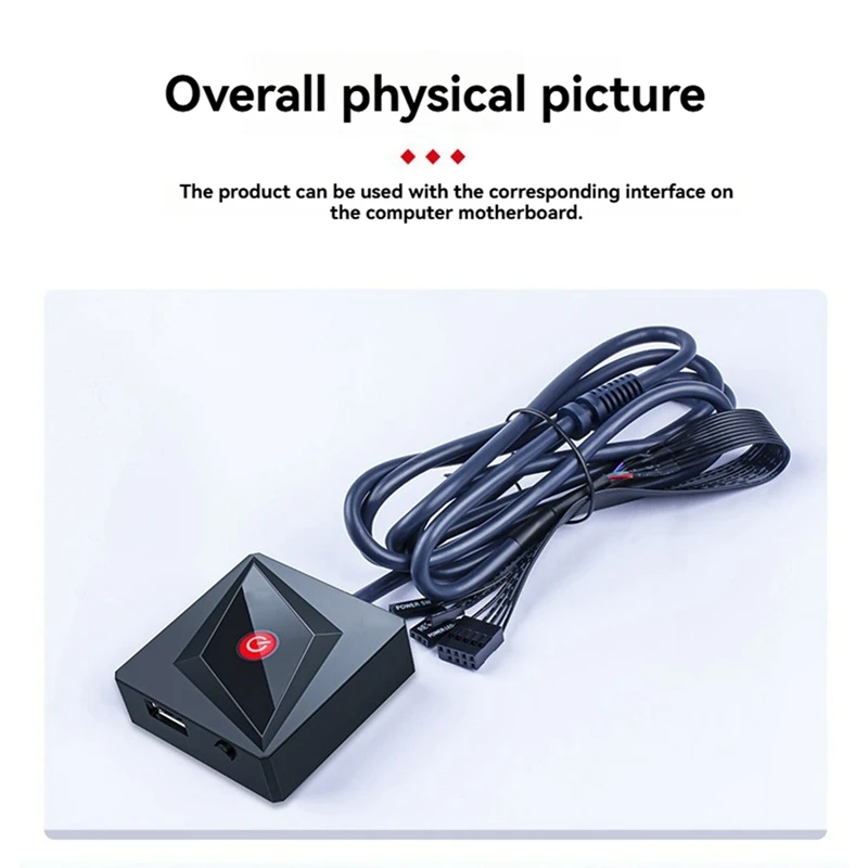 Top-Desktop-Computer Desktop Switch PC Motherboard Externer Start Power-Taste Verlängerungskabel für Home Office