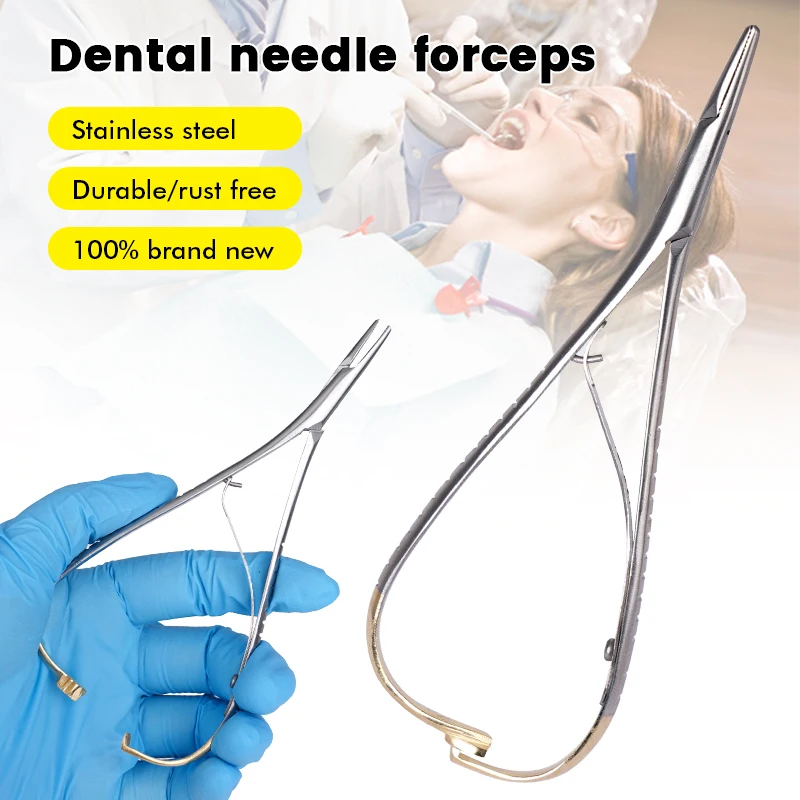 1pc Ring type needle pliers, stainless steel dental surgical needle pliers, oral correction needle tools, dental materials
