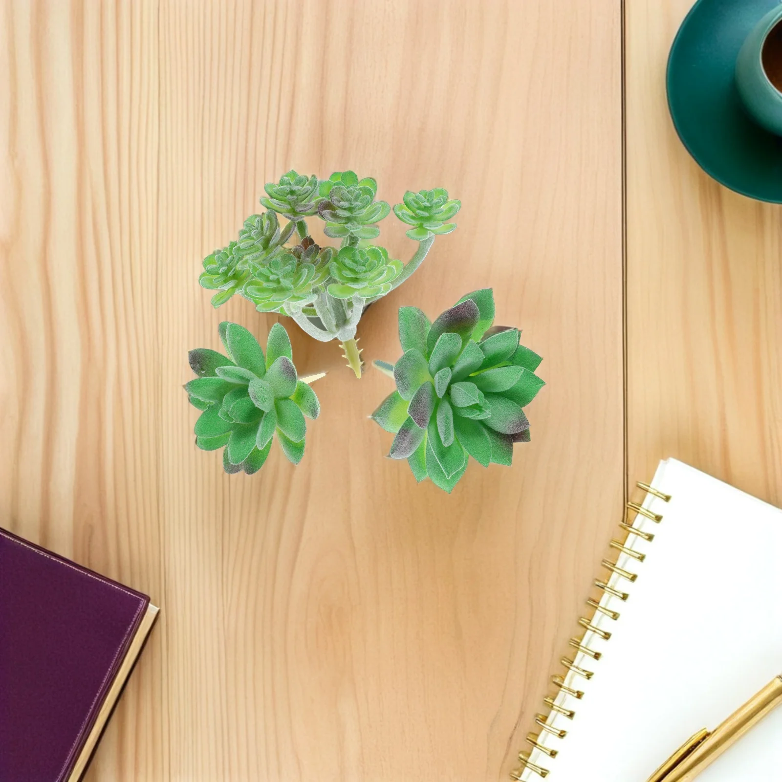 

15 Pcs Simulated Succulents Fake Plant Mini Artificial Houseplants Miniature Small Tiny Plastic Imitation Decor