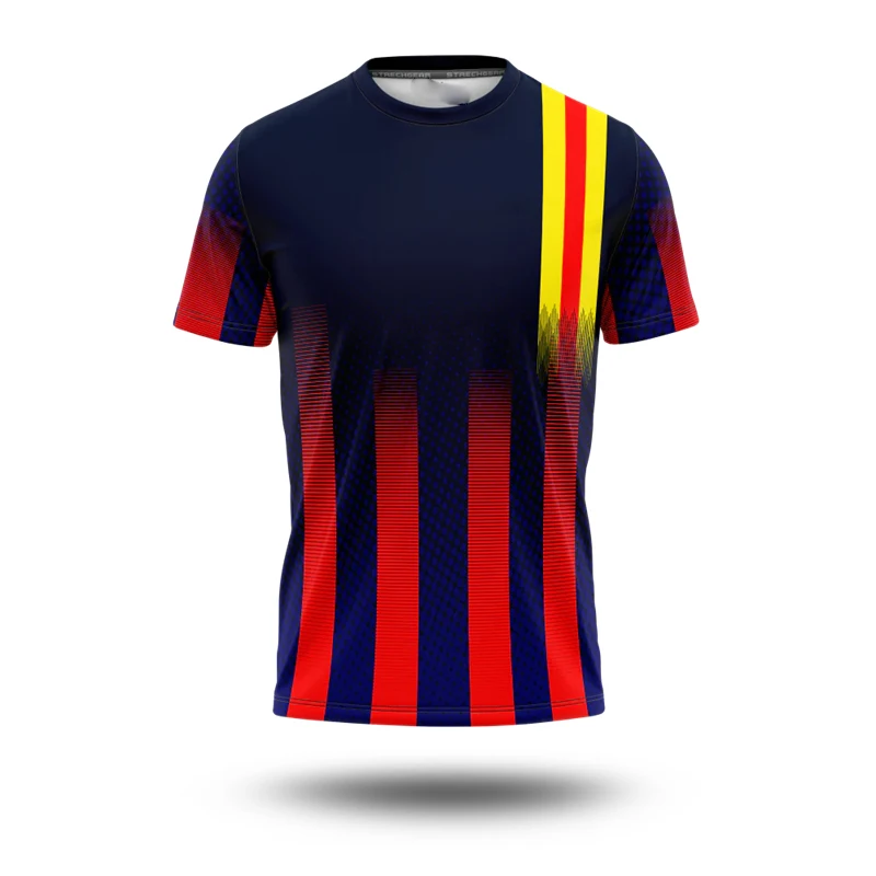 

3D Pattern Men's T Shirt Simple Stripe Printed Short Sleeve Tees Outdoor Football Jersey Summer Breathable Quick Dry Sport Tops
