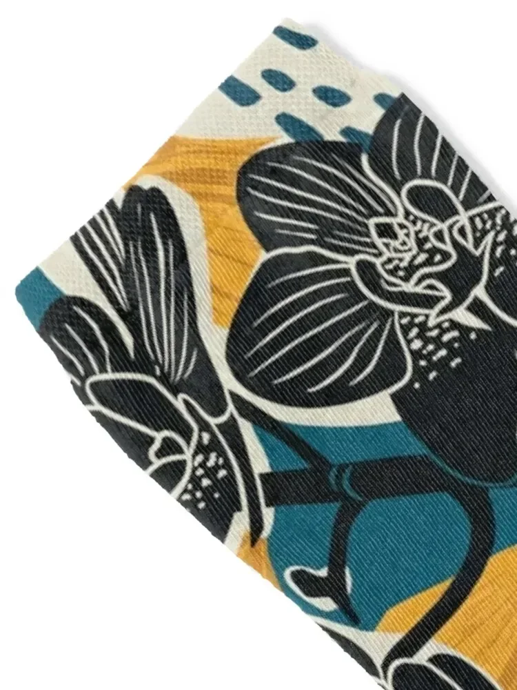 Black Orchids Socks Lots new year crazy cool Mens Socks Women's