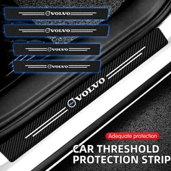 Car Door Sill Stickers For Volvo T5 T6 XC30 XC40 XC60 XC70 XC90 V40 V50 V60 V90 S40 S50 S70 S60 S90 S80 Auto Carbon Fiber Decals