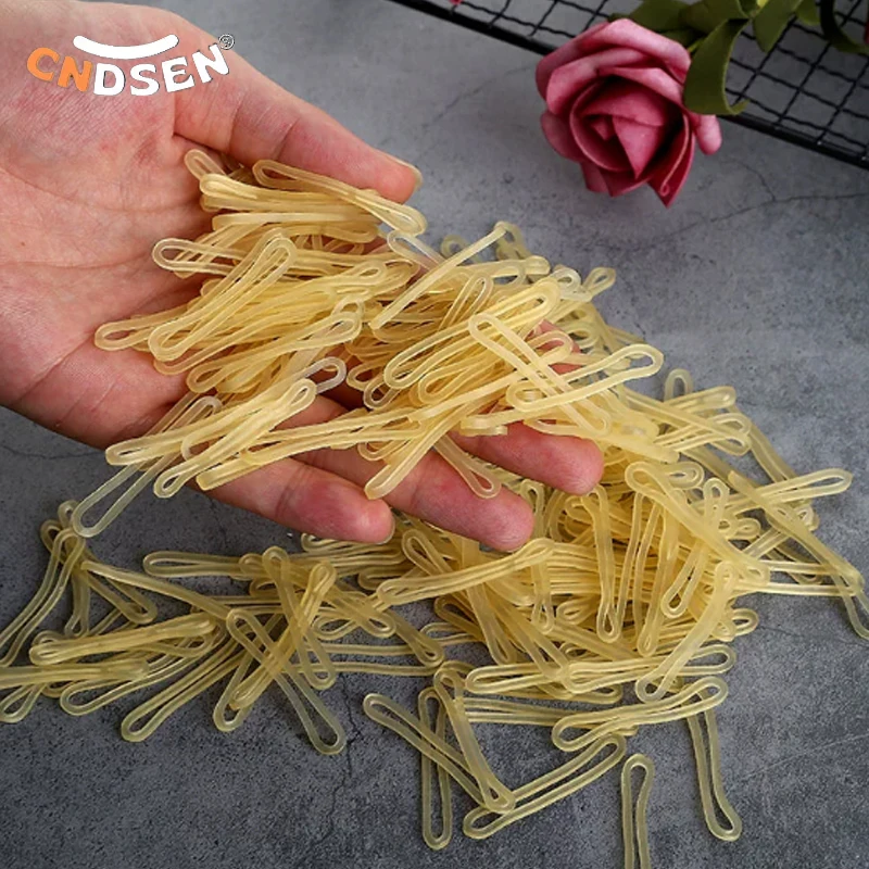 Fold Length 40mm 60mm 75mm Semi Transparent High elasticity Latex Rubber Band