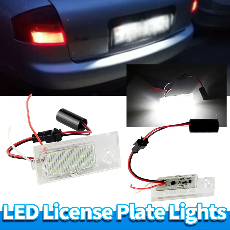 

2PCS LED License Plate Light for Audi A6 C5 4B Sedan 1997-2004 CanBus No Error 6000K White OEM 4B5943021 LED License lamp