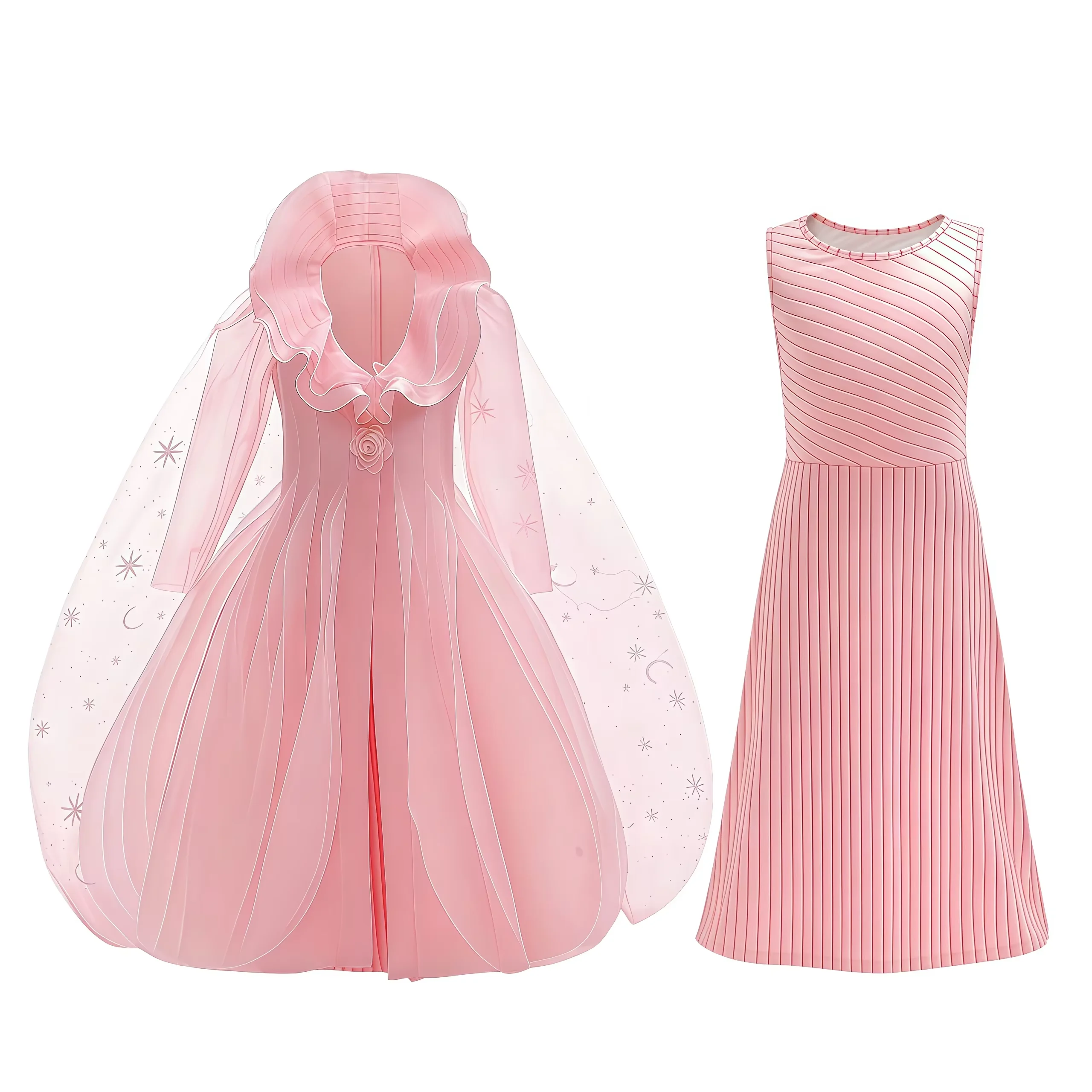 

2026 Girls Elegant Mesh Gown 2pcs Gelinda Princess Dress Witch Clothes Performance Party Gift Halloween carnival Costumes