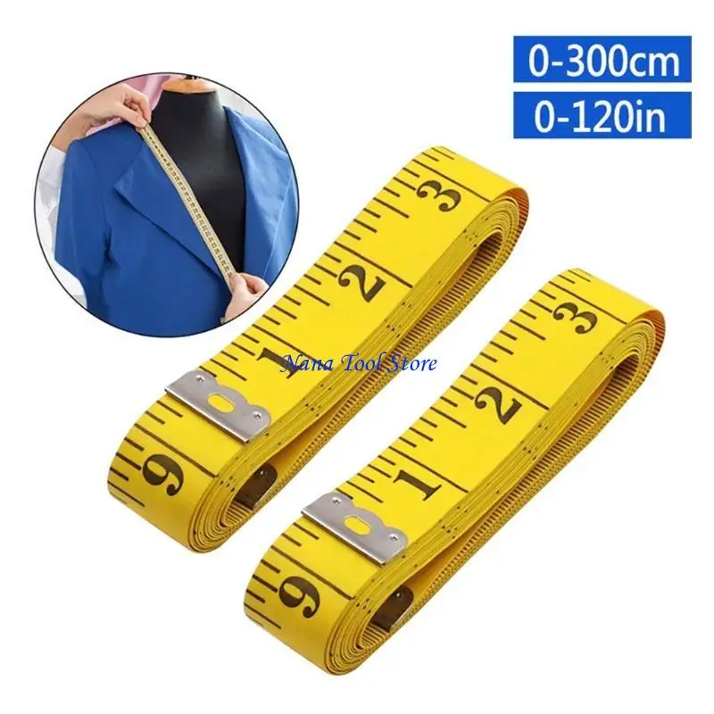 31GJ 120 Inches/300cm Soft Tape Measure Pocket Measuring Tape for Sewing Tailor Cloth