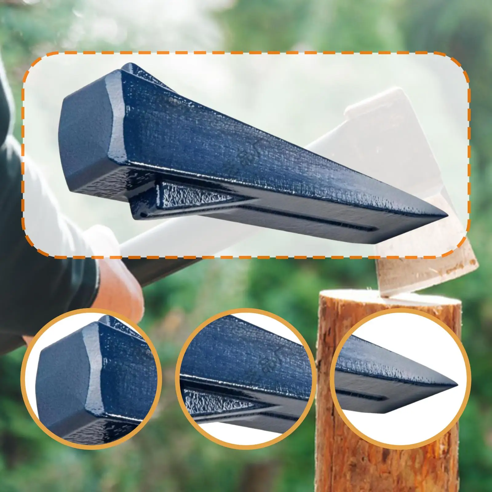 Firewood Kindling Splitter Heavy Duty Kindling Log Splitting Tool Easy to Use Professional Practical Log Splitter for Outdoor view 3