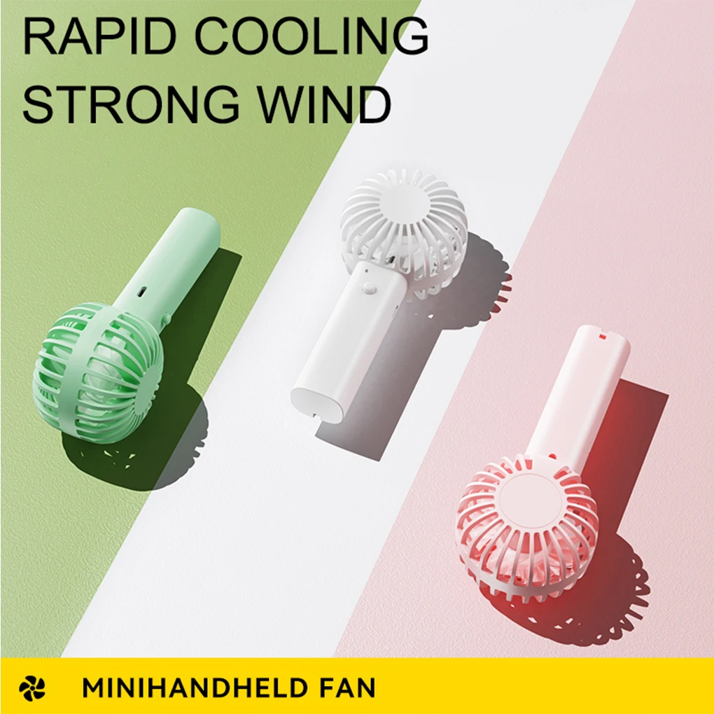 Summer Mini Fan Cute Cartoon Portable Charging USB Handheld Fan Student Outdoor Fan USB Rechargeable Fan