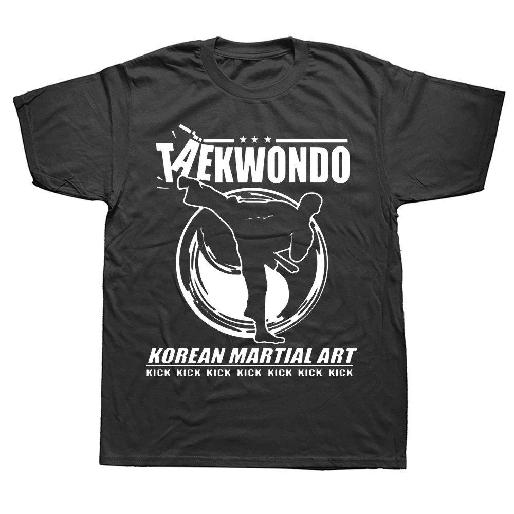 Funny Taekwondo Tae Kwon-Do Korean Martial Arts Kick Fighting T Shirts Graphic Streetwear Short Sleeve Birthday Gifts T-shirt