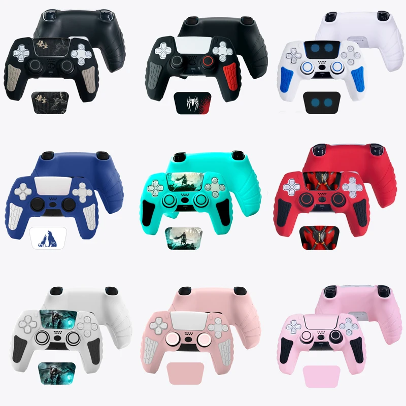 Non-Slip Silicone Soft Protector Sticker Skin For Sony Dualsense 5 PS5 Game Controller Case Thumb Stick Grip Cap Bumper Cover