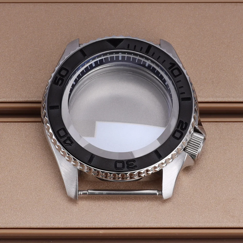

42mm Silver Sterile Watch Case 316L Stainless Steel For Mod SKX 007 NH35 NH36 NH38 Automatic Movement 28.5mm Dial Sapphire Glass