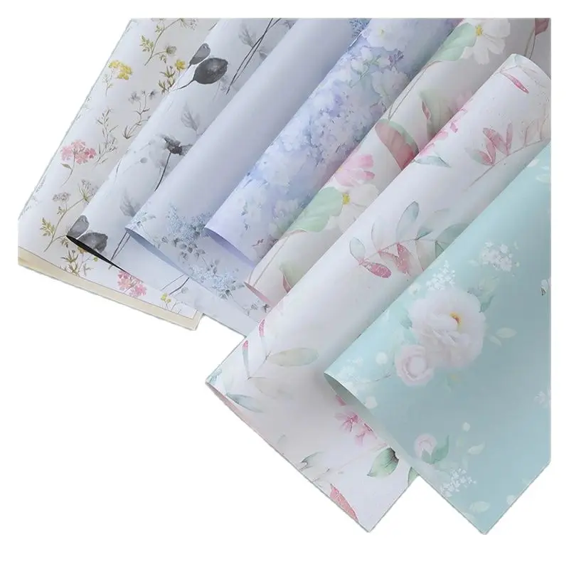 Waterproof Wrapping Flower Paper, Waltz Flower Shop Supplies, Gift Bouquet Packaging Art Paper, 10 Sheets