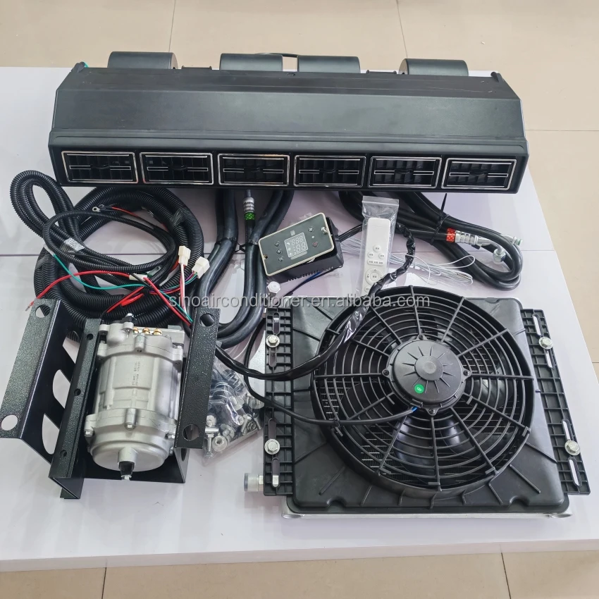 Auto Motorhome AC Modification 24V New 12V Compressor System 12 Volt Parking Air Conditioner For Camper RV & Car