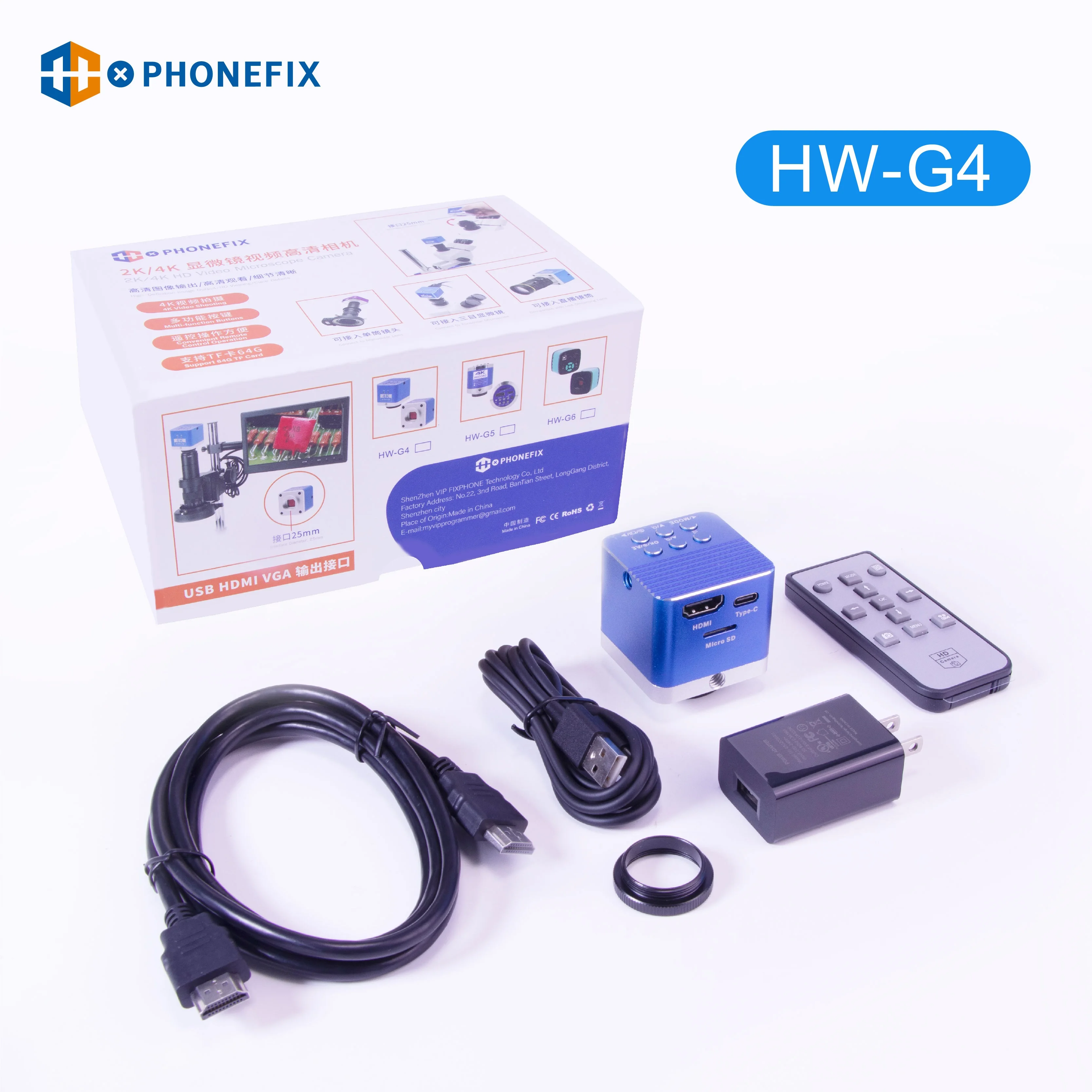 Imagem -05 - Ultra hd 60fps Hdmi Compatível Saída Usb Câmera Microscópio Industrial 4k Cmos Imx377 para Pcb Cpu Telefone Reparação Solda 4k