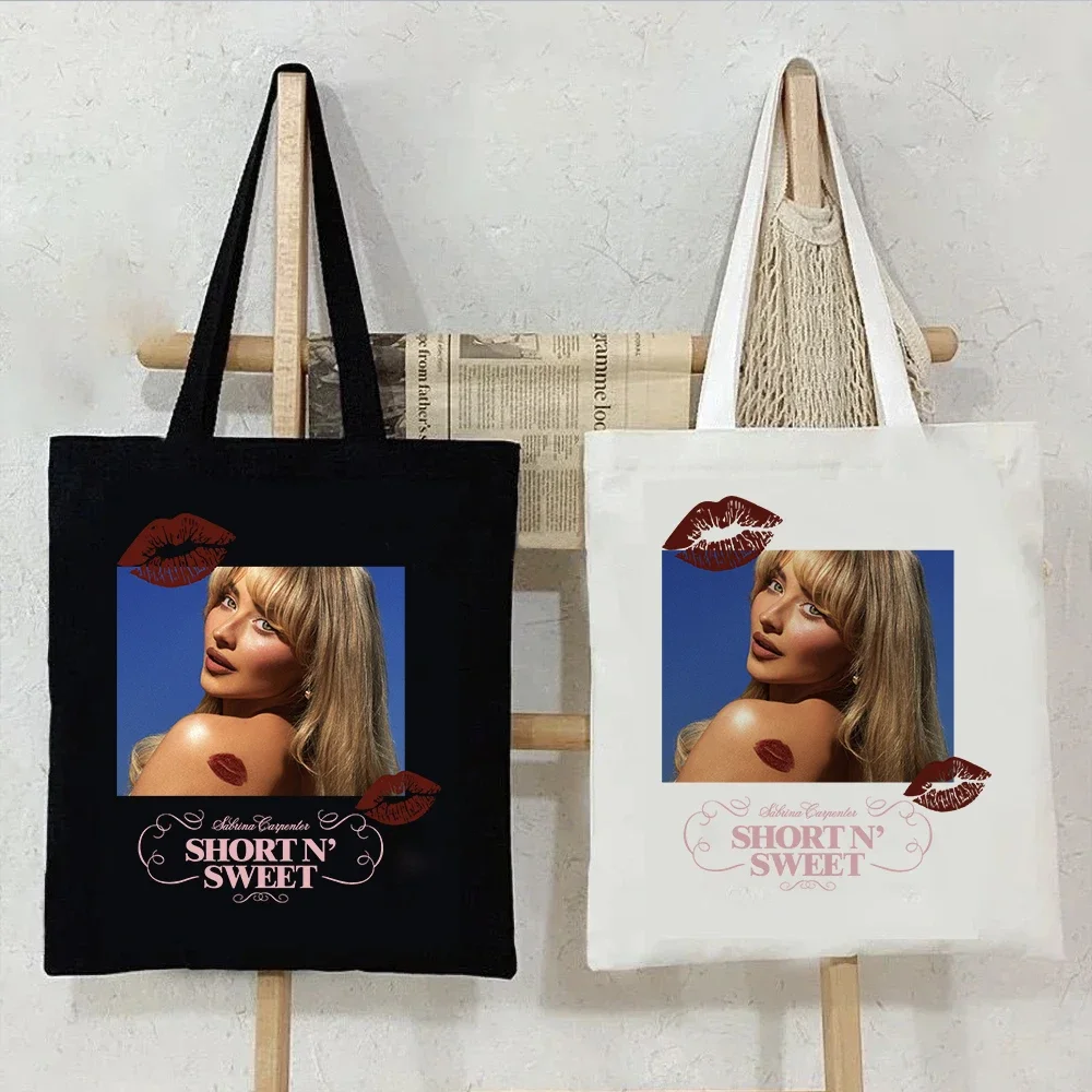 

Sabrina Carpenter Short N' Sweet Tour Print Shoulder Bag Reusable Shopping Bag Folding Handbags Tote Bag
