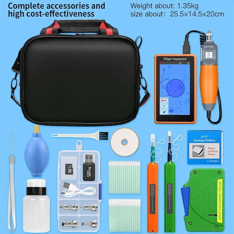 

New AUA-600 Inspection Fiber Video Probe Microscope Fiber Optic End Face Inspection Detector Display Cleaning Tools