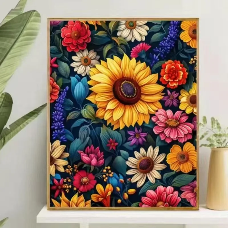 

A-0032 Large Size Handmade Oil Painting, Countryside Field Landscape, Ready to Hang