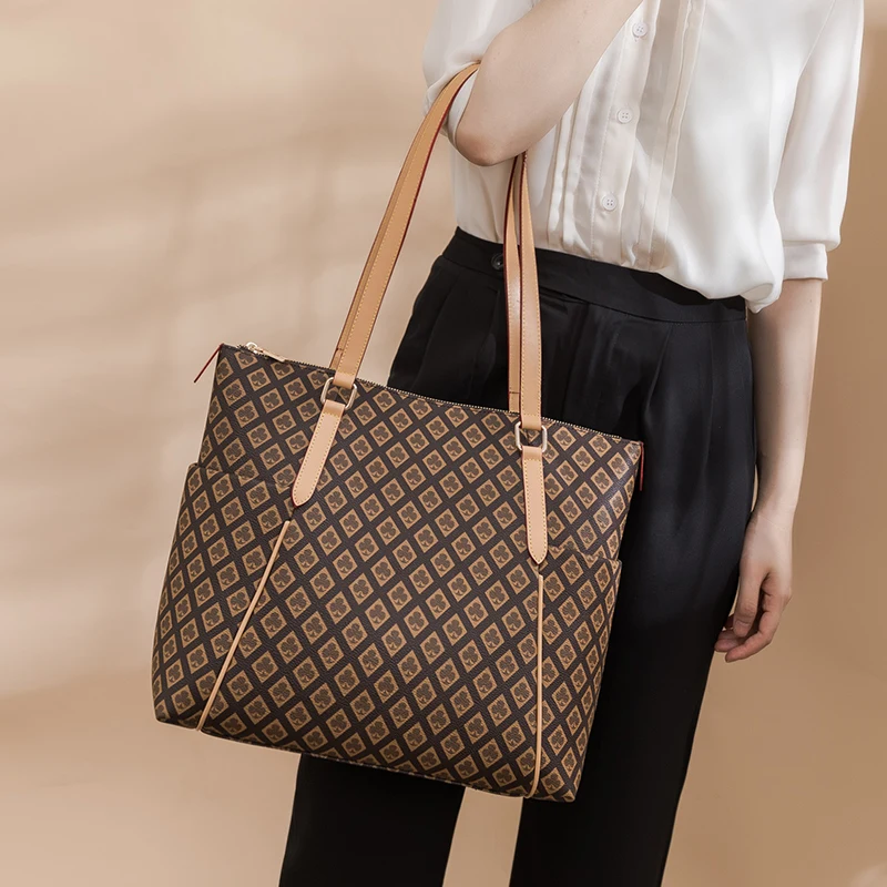 Shoulder Bag For Women 2023 New Luxury Tote Handbags Leather Large Female Shopping Toiletry Designer Vintage Fashion Big Bags