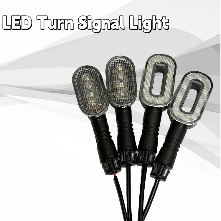 2PCS 48V 60V Universal LED Turn Signal Light Ring Indicator for Electric Bike Motorcycle E-Bike Scooter
