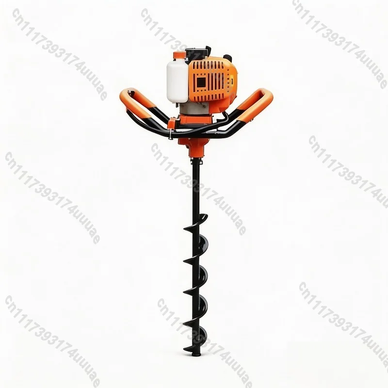 Portable 52cc Earth Auger Drill, Ground Deep Post Hole Digger for Outdoor Digging Work
