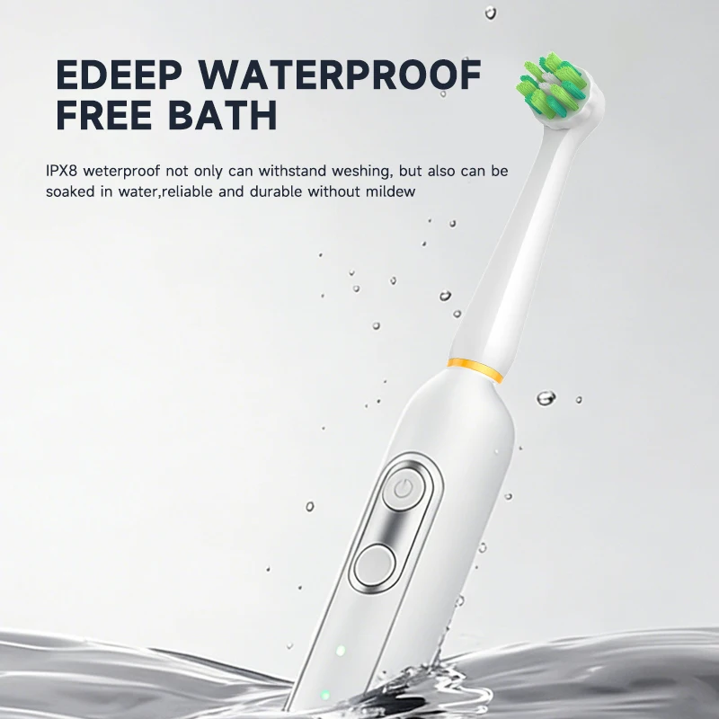 Rotating electric toothbrush induction charging, waterproof, high-performance motor,3 modes 70 day battery life