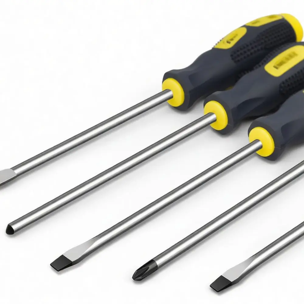 Ergonomic Massage Grip Screwdriver Strong Magnetic Tip Manual Tool Phillips Slotted Bits Household Hardware Repair Equipment Ute
