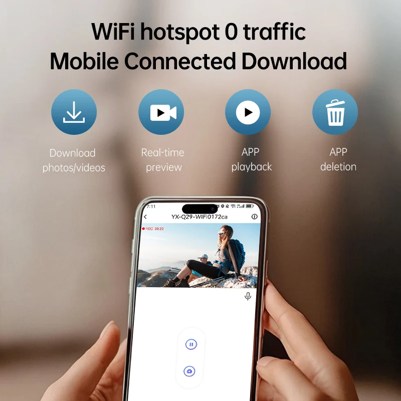 1080P DVR دراجة نارية إنترفون سماعة خوذة 500 متر الموسيقى حصة سماعة واي فاي مسجل فيديو 1500Mah مقاوم للماء كاميرا زاوية واسعة #3