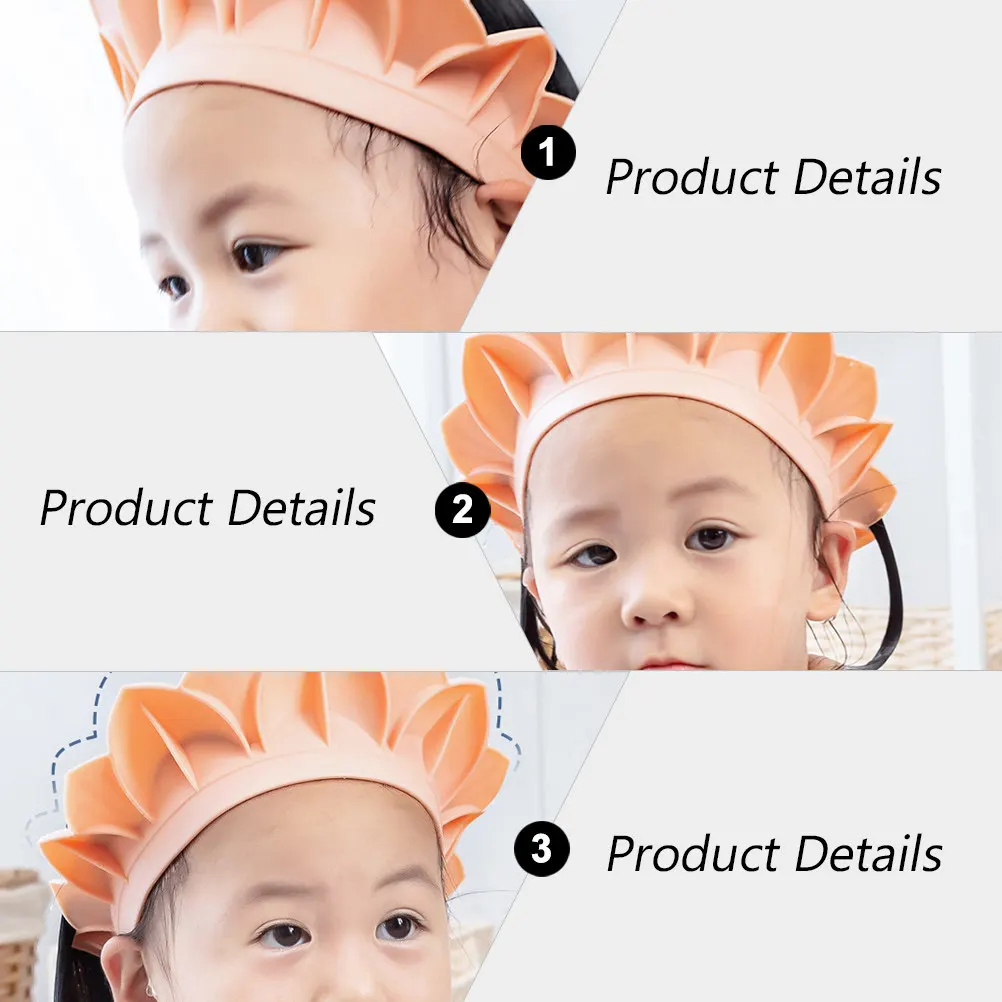 

Sunflower Shape Adjustable Baby Shampoo Hat Soft Silicone Baby Shower Cap Kid Bathing Cap Waterproof Ear Eye Protection