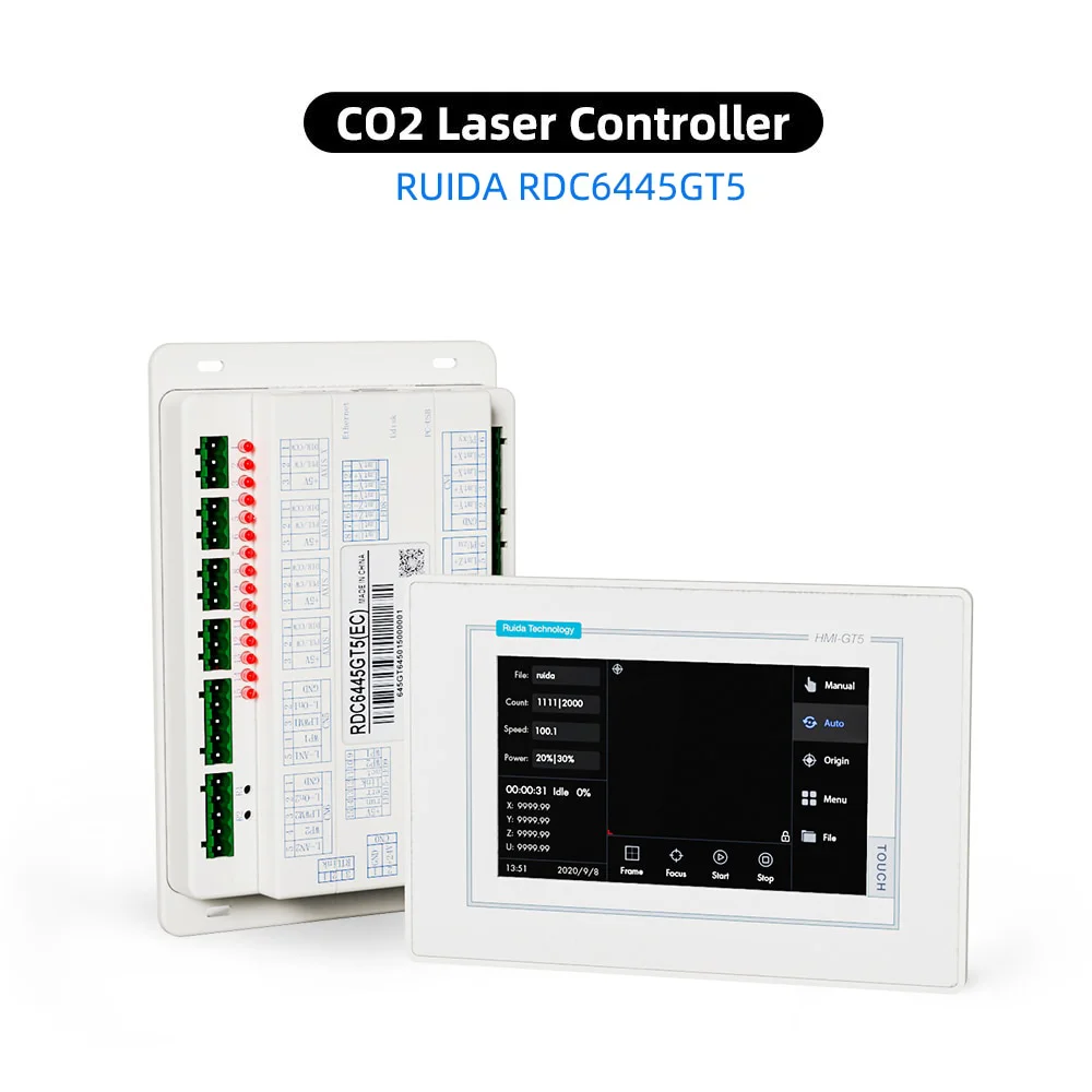 New Arrival Ruida Controller 6445GT Touch Screen Color for Co2 Laser Engraving Cutting Machine touch screen, 5-7-inch optional