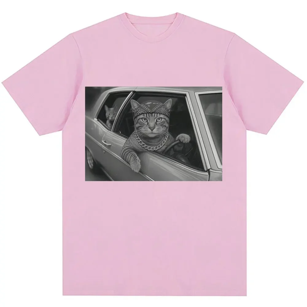 Camiseta Vintage divertida de gato Gang Meme para mujercamiseta fresca a la modacamisetas غير رسمية de verano de gran taille #2