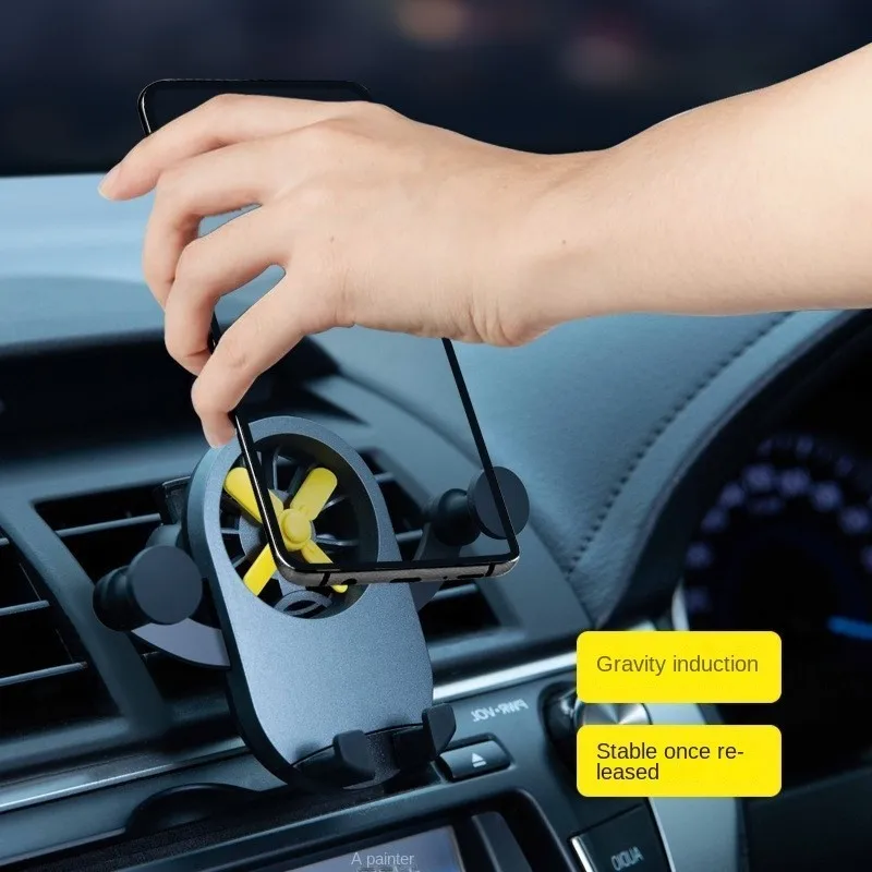 New Universal Gravity Mobile Phone Holder Lazy Multifunctional Car Air Outlet Car Aromatherapy Portable High-end Design Holder