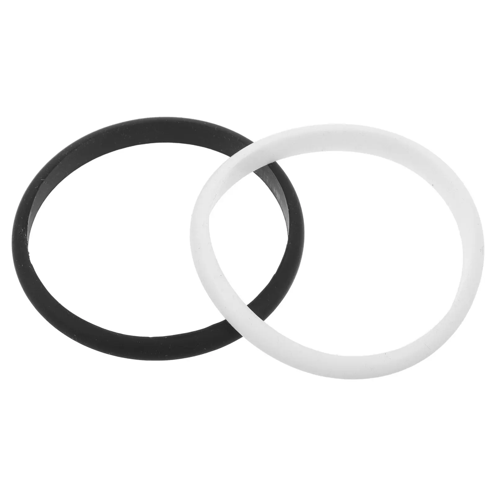 2Pcs Unisex Silicone Sports Wristbands Black White Elastic Breathable Wrist Bands for Athletics Training Basketball Tennis