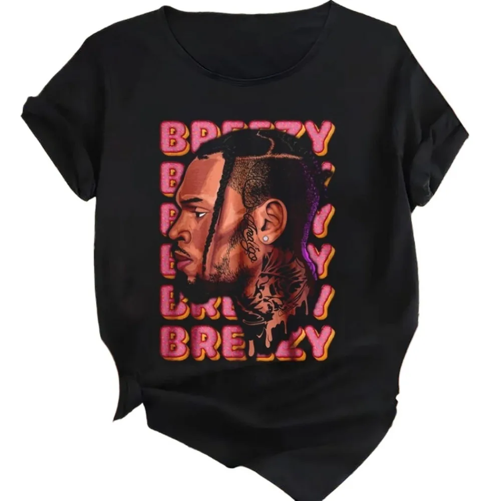 

Chris Brown Tee Merch T-shirts Cosplay Women Men Fashion Casual Crewneck Short Sleeve Streetwear T-shirt Gift Clothing