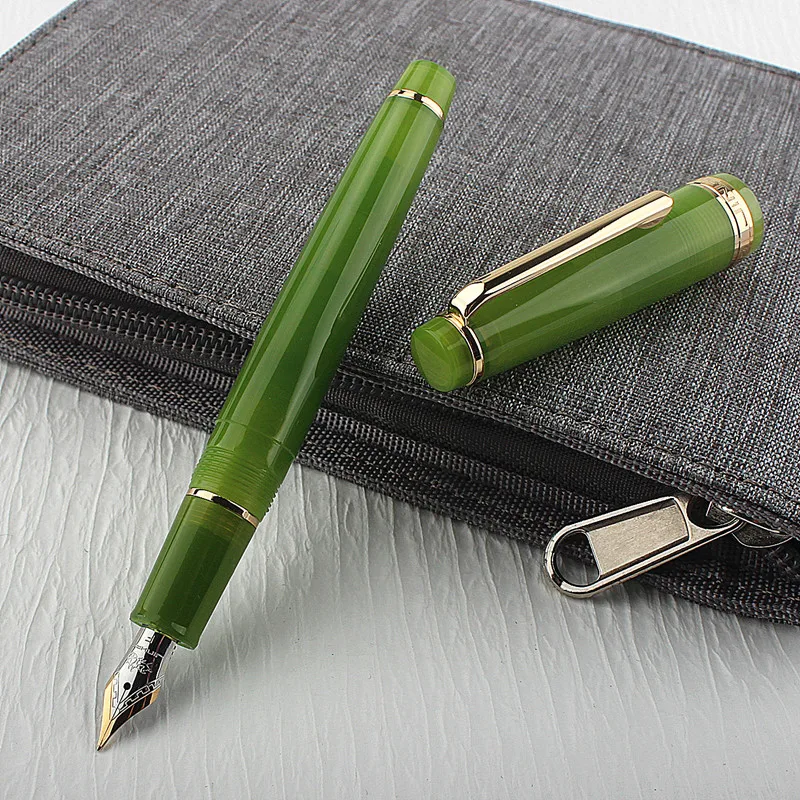 Luxury Jinhao 82 Fountain Pen Transparent Turmeric Spin Pen EF F M NIB Business Office School Supplies Writing Ink Pens