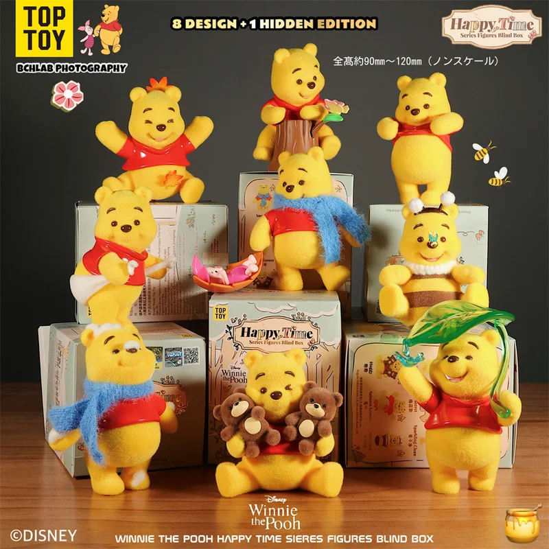 

Подлинная верхняя игрушка Винни-Пух, серия «Счастливые моменты», фигурка, модная игрушка, глухая коробка, милое украшение, подарок для девочек