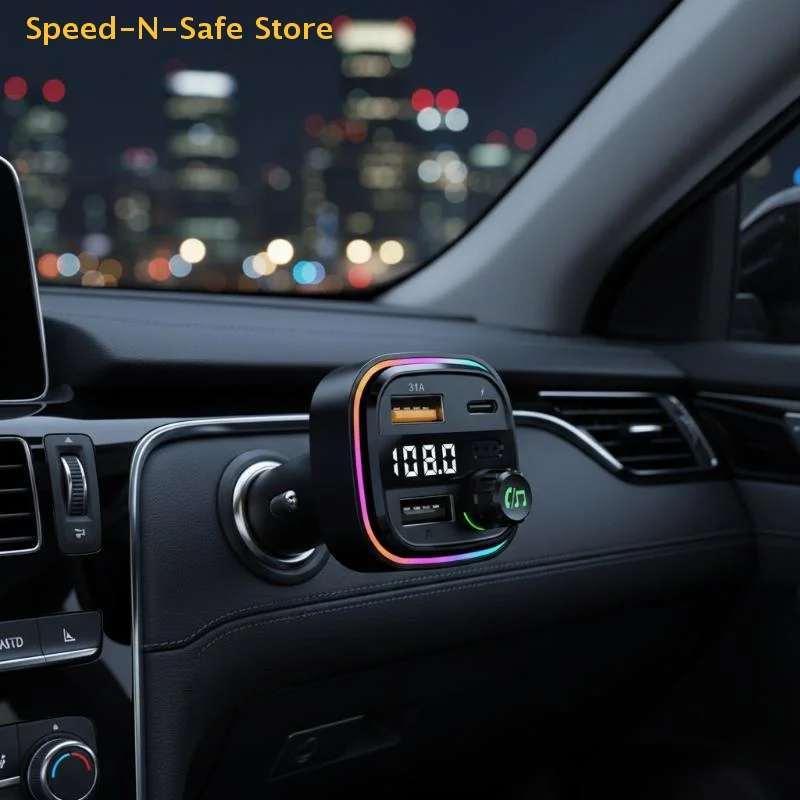 Bluetooth Handsfree FM Transmitter Car Radio C26 Car Radio Modulato MP3 Player USB Super Quick Charge Adapter Car Accessories