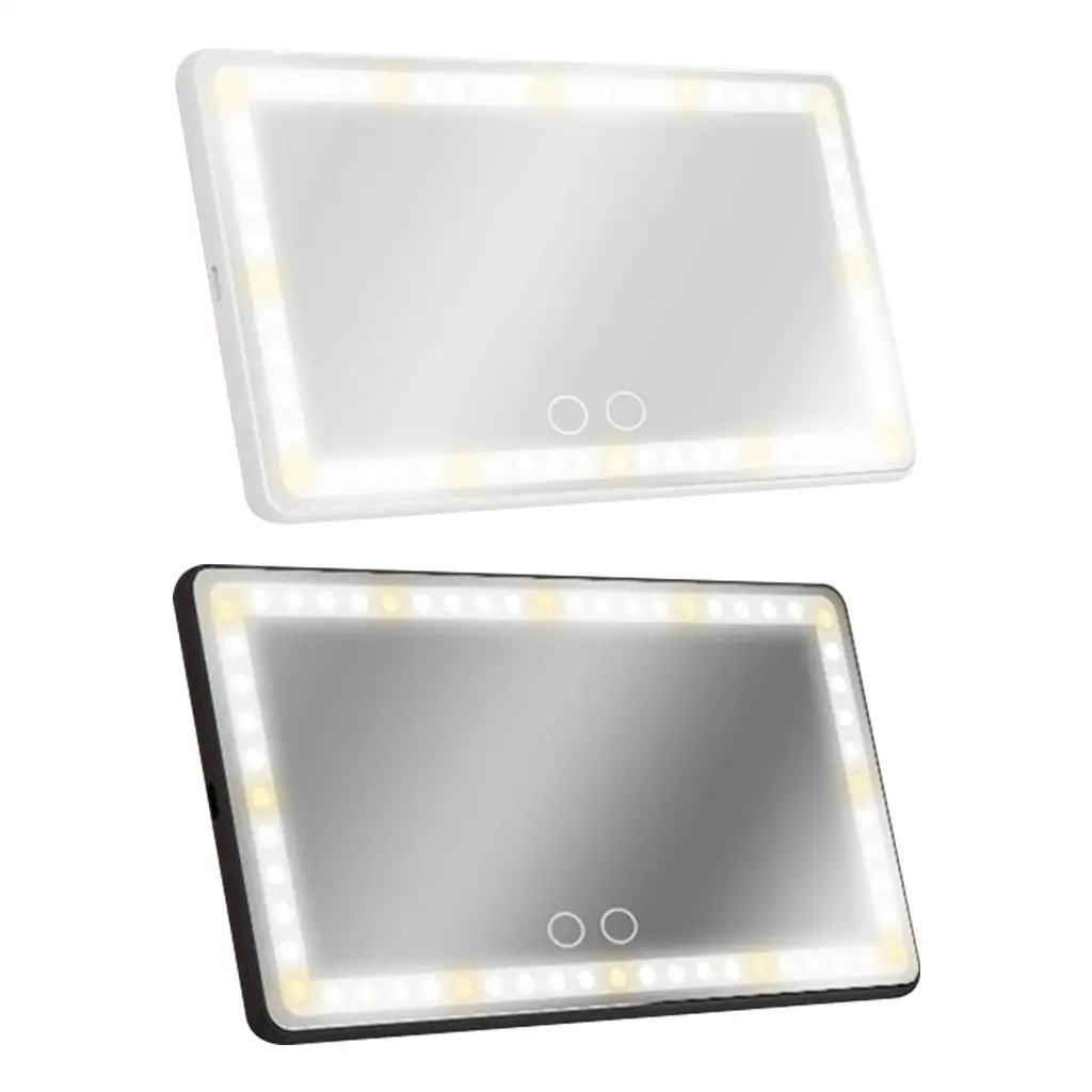 Car Visor Vanity Makeup Mirror with LED Lights Fit for Truck Accessories