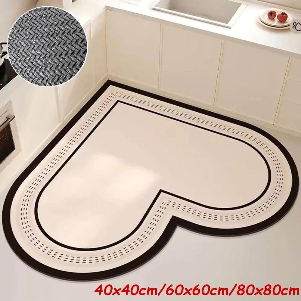 

1PC Modern Irregular Decorative Carpets Kitchen Rug Wipable No-wash Mats Area Rugs Bath Rug Absorbent Dirty Mat Home Decor 주방 카펫