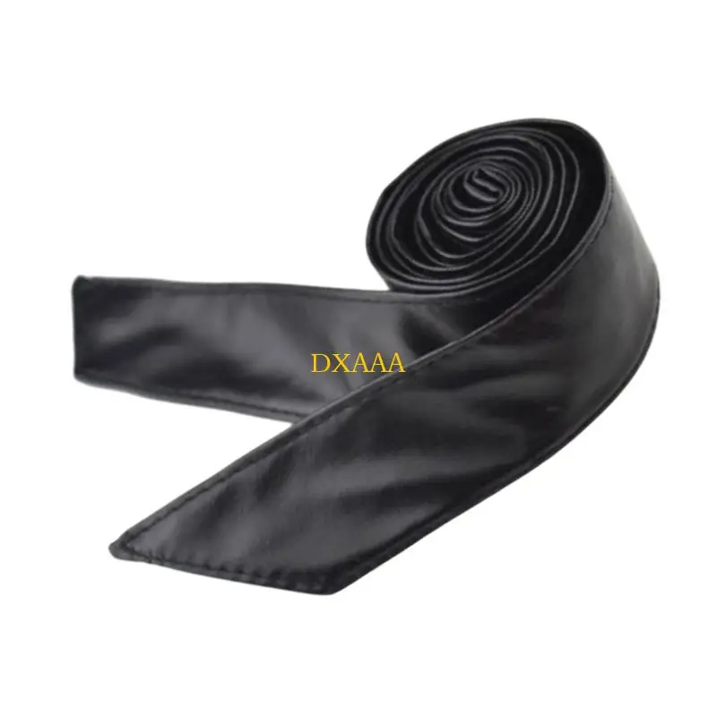 DXAA PU Leather Waist Cincher Adjustable Corset Belt For Lady Down Cotton Coat