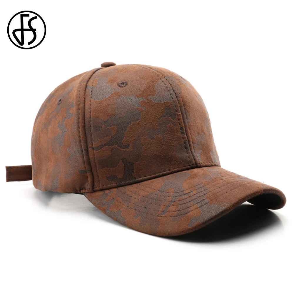 FS Brown Camouflage Baseball Cap For Men Snapback Trucker Hats Winter Outdoor Sports Golf Caps Luxury Brand Women Hat Bone 2024