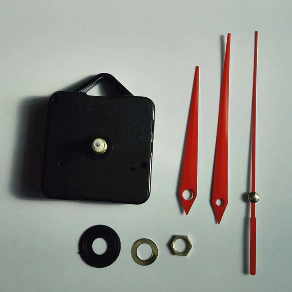 Wall Clock Movement Kit Set Simple DIY Clock Movement Kit for Home Hotel School (A Watch Core and 3 Pointers, Packing Without Ba