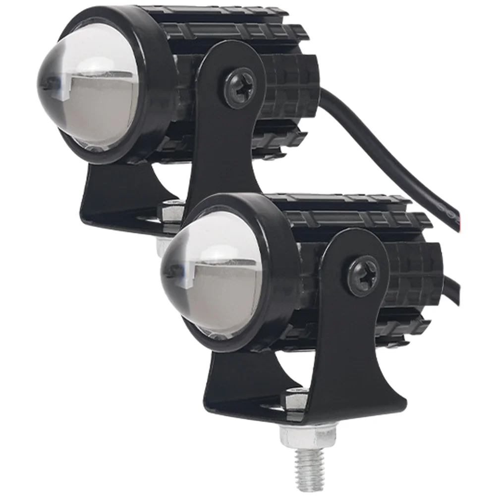 12-80V LED Motorcycle LED Spot Dual Light Modes White And Yellow IP67 Waterproof Protection Aluminum Heat Dissipation