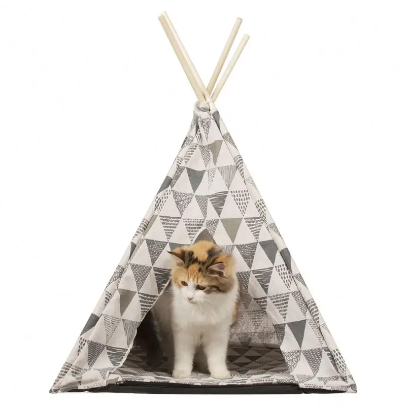 Wholesale Factory Waterproof Outdoor Camping China Pop Up Portable Pet Dog Cat Teepee Bed Tent For Dogs