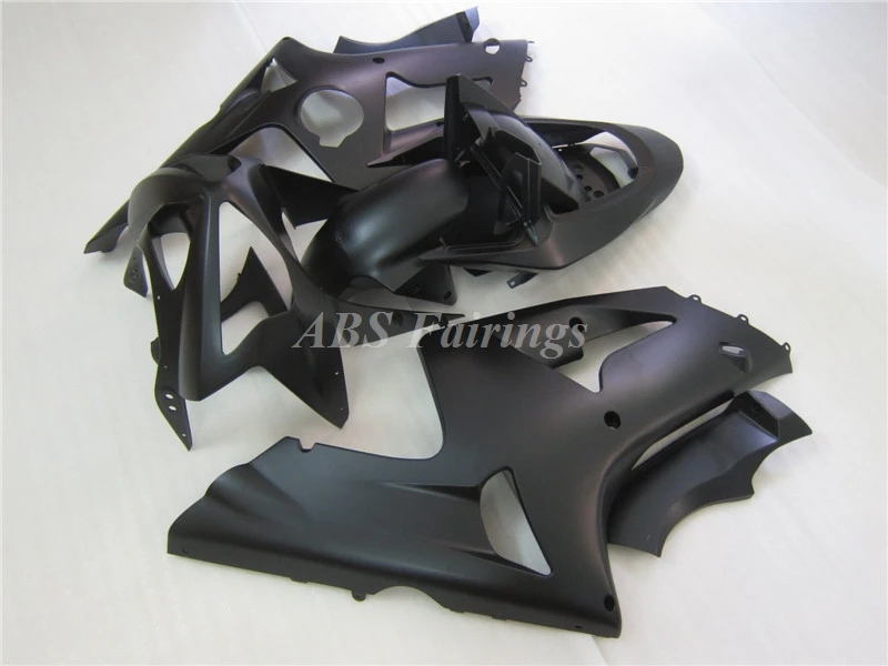 

4 подарка, новый комплект обтекателей для велосипеда из АБС-пластика, подходит для KAWASAKI ZX-6R 2003 2004 636 03 04, черный матовый корпус на заказ