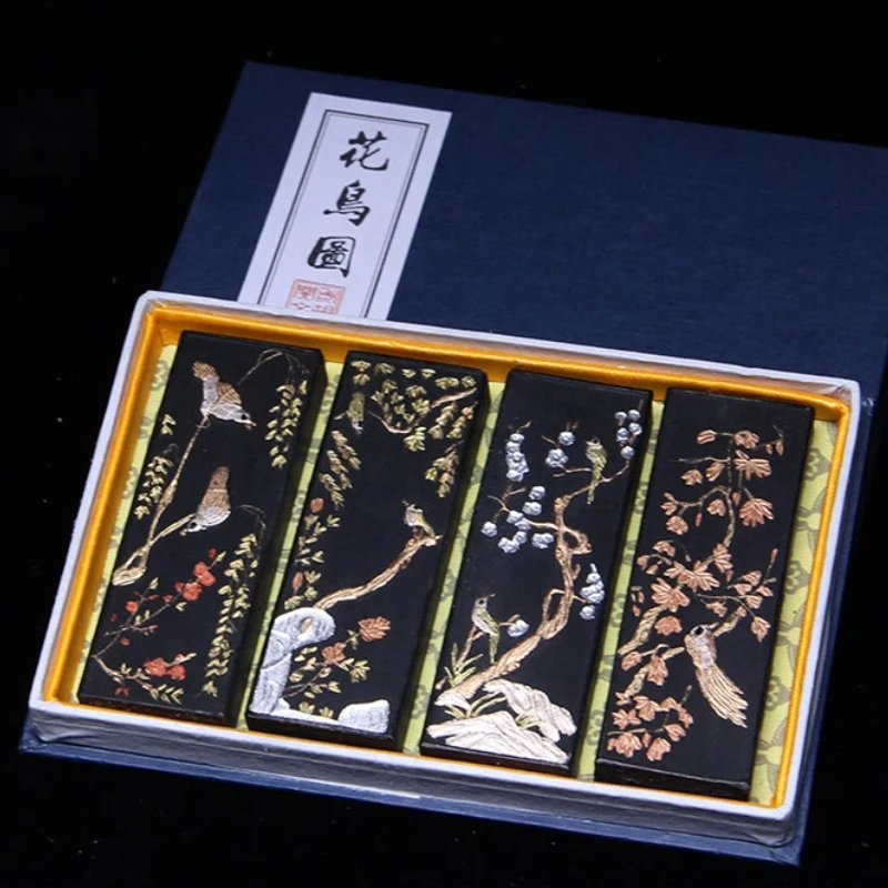 Ancient Craftsmanship Pine Soot Solid Ink Stick for Chinese Calligraphy and Traditional painting practice High-Quality Ink Stick