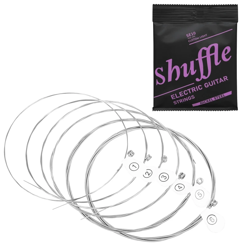 6Pcs Acoustics Guitar Strings Folk Guitar Highly Carbon Steel Strings Musical Instrument Accessories Easy to Use