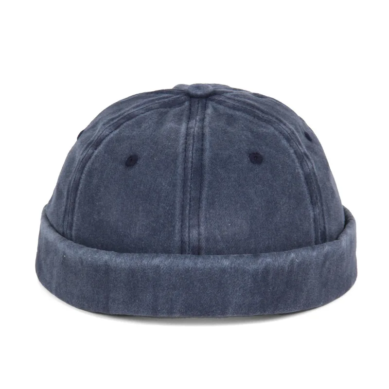 Personalisierte Logo-Bedruckte Hip-Hop-Kappe für Herren, Denim Brimless Docker Mütze, Damen Washed Sailor Hüte, Atmungsaktiver Sommer-Sonnenschutz – Detail 8