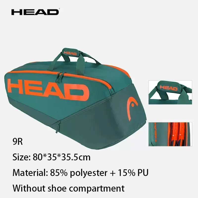 Mochila de tênis Head Radical Pro Series, 9R Carrybag, 6 pacotes