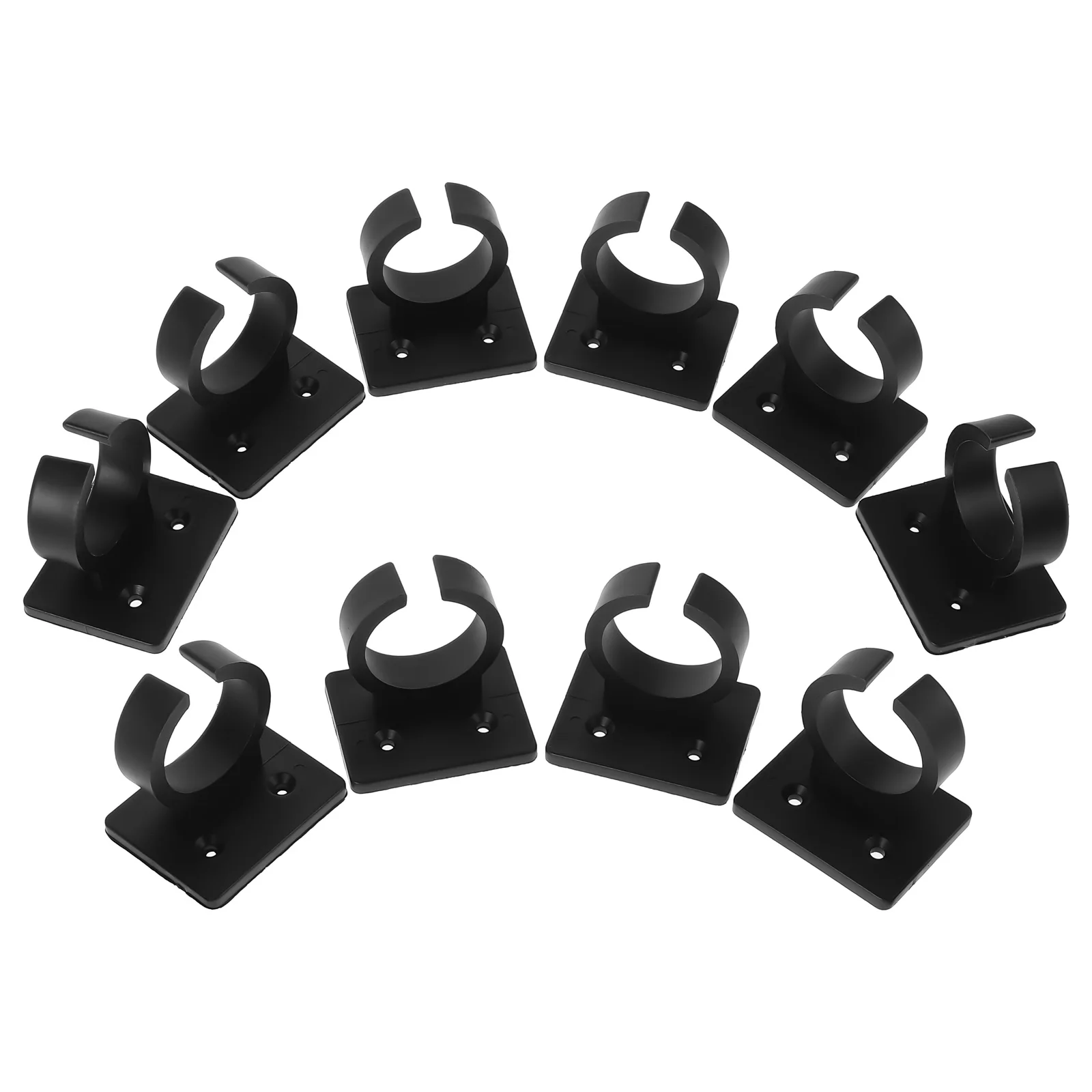 

10 Pcs Clips Microphone Desktop Stand Hanger Karaoke Instrument Black Adjustable Car Fixing